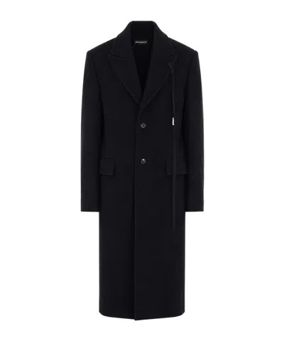 Ann Demeulemeester Aldina Strap-detailed Long Coat In Black