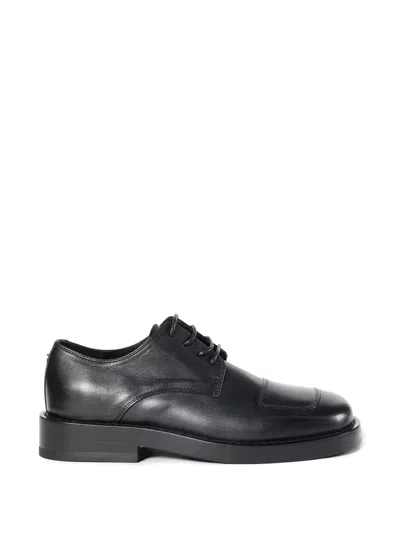 Ann Demeulemeester Alert Leather Lace-up Derby Shoes In Black