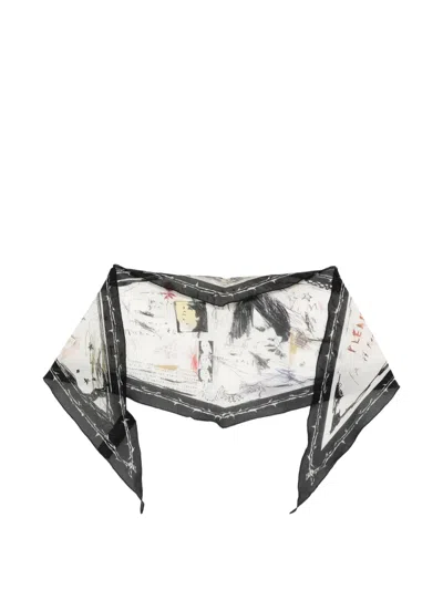 Ann Demeulemeester Allen Diamond Bandana In Yellow