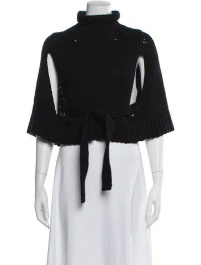 Pre-owned Ann Demeulemeester Alpaca Turtleneck Sweater In Black