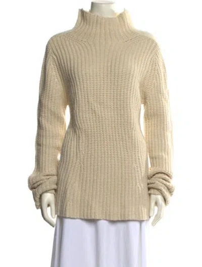 Pre-owned Ann Demeulemeester Alpaca Turtleneck Sweater In Neutral