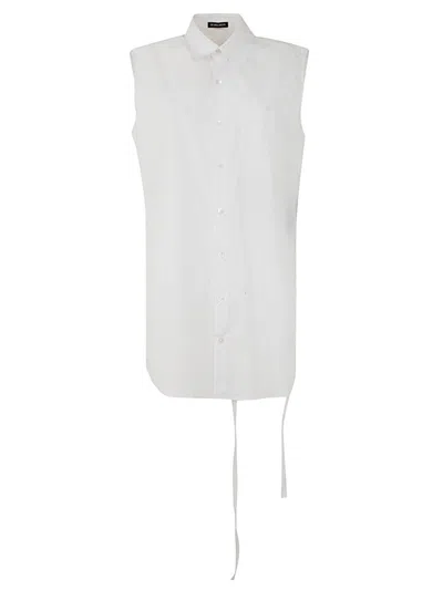 ANN DEMEULEMEESTER ANN DEMEULEMEESTER AMELIE SLEEVELESS LONG HIGH COMFORT SHIRT