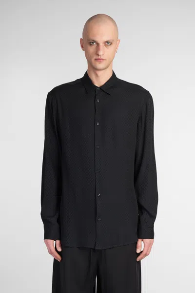 Ann Demeulemeester Andre Shirt In Black Acetate