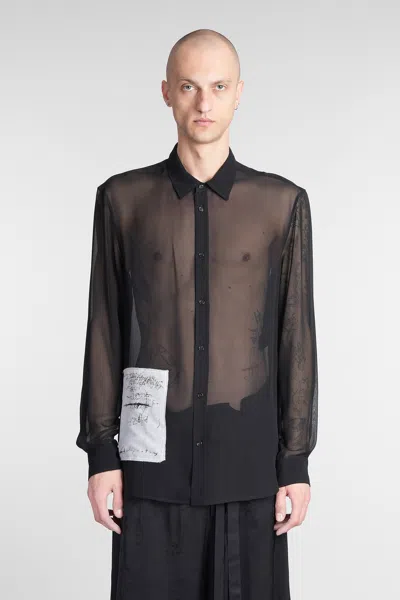 Ann Demeulemeester Andre Shirt In Black Silk