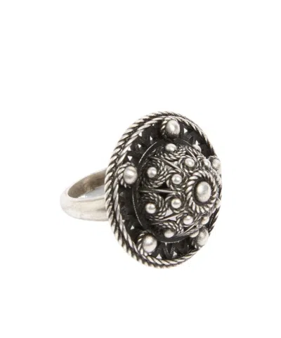 Ann Demeulemeester Andro Lantern Dome Ring In Silver