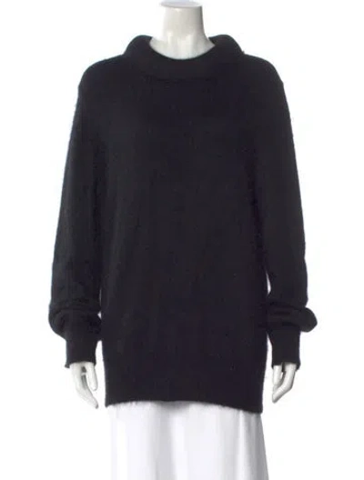 Pre-owned Ann Demeulemeester Angora Crew Neck Sweater In Black