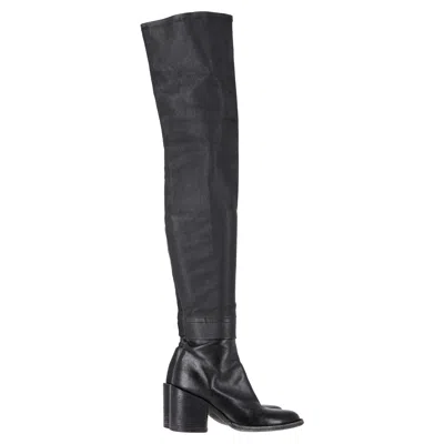 Ann Demeulemeester Ann Demeulemeeste Block-heel Over-the-knee Boots In Black Leather