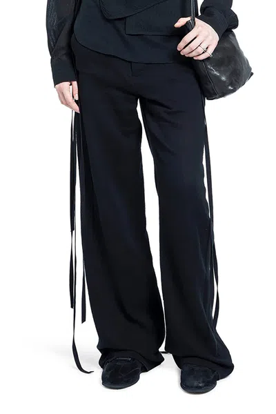 Ann Demeulemeester Anneke Comfort Tailored Trousers In Black