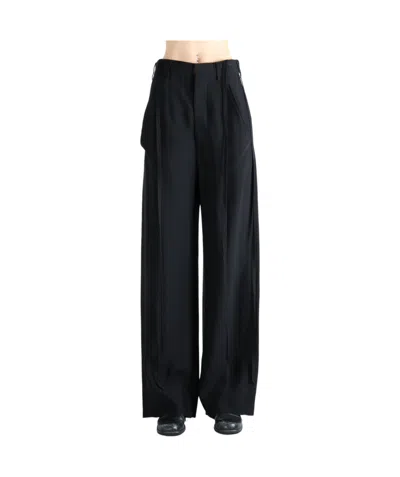 Ann Demeulemeester Anneke Comfort Trousers In Black