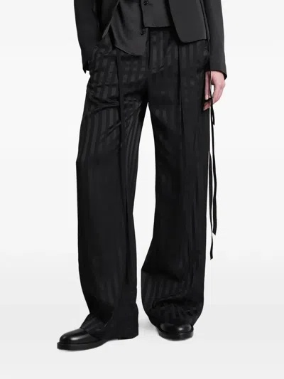 Ann Demeulemeester Anneke Stripe-pattern Trousers In Black