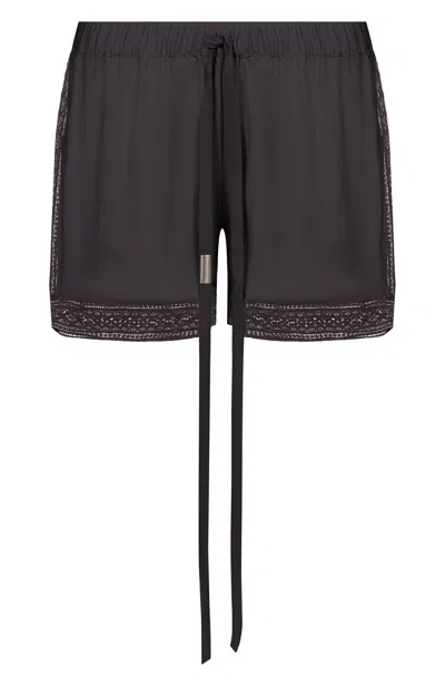 Ann Demeulemeester Ante Boxer With Lace Borde In Black