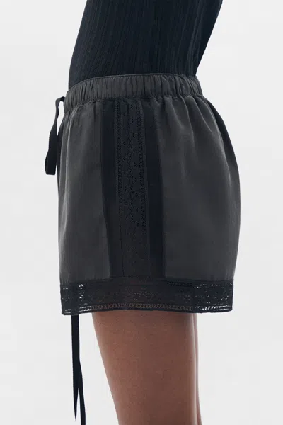 Ann Demeulemeester Ante Boxer With Lace Borde In Black