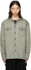 Ann Demeulemeester Antoine High Comfort Long Shirt In Green