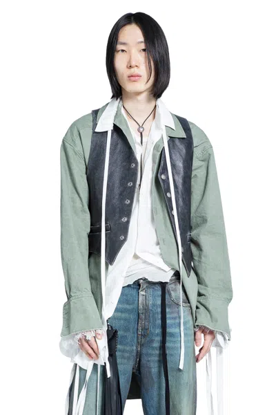 Ann Demeulemeester Antoine High-comfort Western Shirt In Green