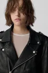 Ann Demeulemeester Black Anu Perfecto Leather Jacket In Black