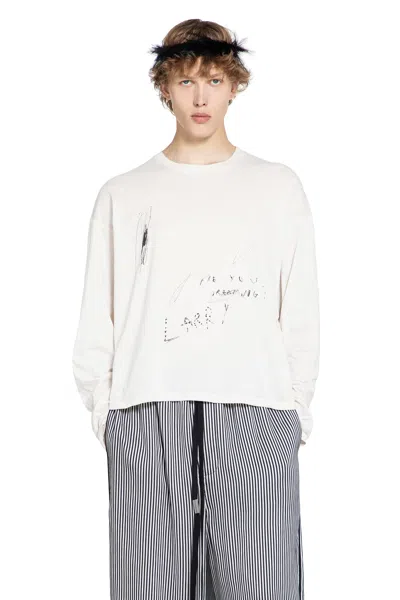Ann Demeulemeester Long-sleeved T-shirt In White