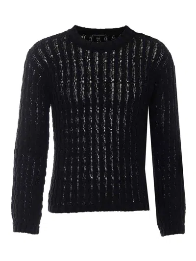 Ann Demeulemeester Areld Twisted Sweater In Black