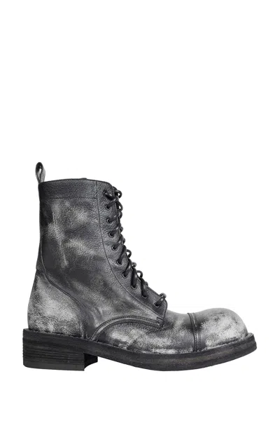 Ann Demeulemeester Aric Engineer Biker Ankle Boots In Black