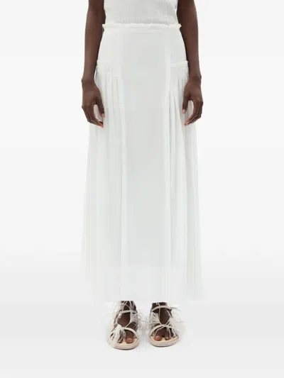 Ann Demeulemeester Ariel Light Maxi Skirt In White