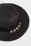 Ann Demeulemeester Aril Small Leather Hat With Studs In Multi