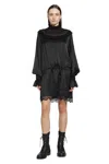 Ann Demeulemeester Armida Ruffle Collar Mini Dress In Black