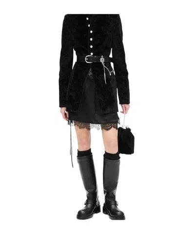 Ann Demeulemeester Armida Ruffle-collar Mini Dress In Black