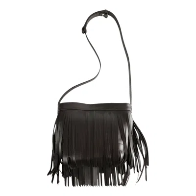 Pre-owned Ann Demeulemeester Arsa Fringed Small Shoulder Bag 'dark Brown' | Women's Size Onesize
