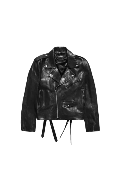 Ann Demeulemeester Arvid Perfecto Leather Jacket In Black