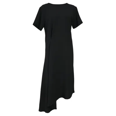 Ann Demeulemeester Asymmetric Dress In Black Wool