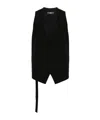 Ann Demeulemeester Asymmetric-hem Waistcoat In Black