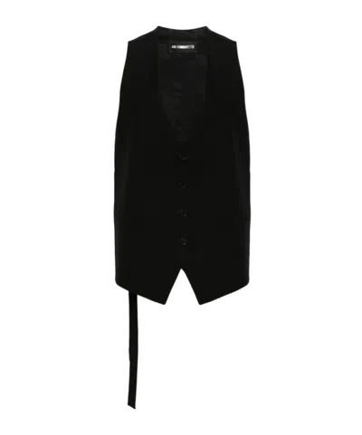 Ann Demeulemeester Asymmetric-hem Waistcoat In Black