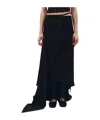 Ann Demeulemeester Sirka Deconstructed Asymmetric Skirt In Black