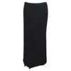 Ann Demeulemeester Asymmetric Zip Maxi Skirt In Black Wool In Black