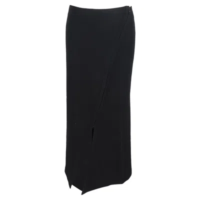 Ann Demeulemeester Asymmetric Zip Maxi Skirt In Black Wool