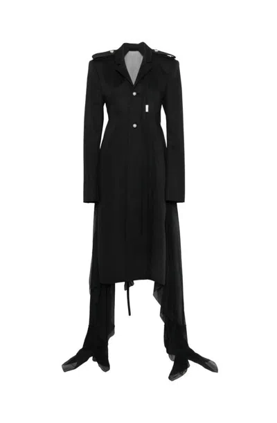 Ann Demeulemeester Asymmetrical Coat In Black