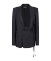 ANN DEMEULEMEESTER ASYMMETRICAL DECONSTRUCTING JACKET