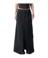 Ann Demeulemeester Asymmetrical Denim Skirt In Black