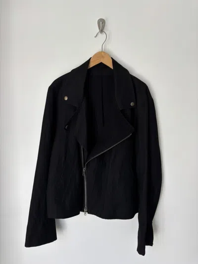 Pre-owned Ann Demeulemeester Asymmetrical Jacket In Black