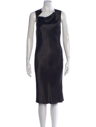 Pre-owned Ann Demeulemeester Asymmetrical Knee-length Dress In Black