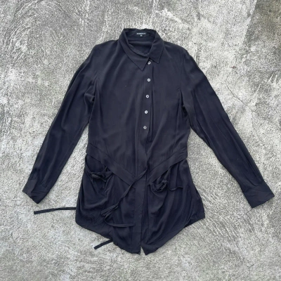 Pre-owned Ann Demeulemeester Asymmetrical Shirt In Black