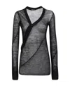 Ann Demeulemeester Asymmetrical Sweater In Black