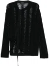 Ann Demeulemeester Balder Trapezoidal Stitch Oversized Sweater In Schwarz