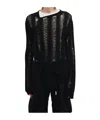 Ann Demeulemeester Balder Trapezoidal Stitch Oversized Sweater In Black