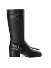 Ann Demeulemeester Balo High Biker Boots In Black