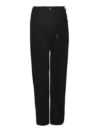 Ann Demeulemeester Bami High Waist Straight Leg Jeans In Black