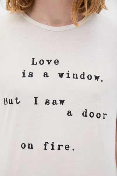 Ann Demeulemeester Baptist Love Is A Window T-shirt In White