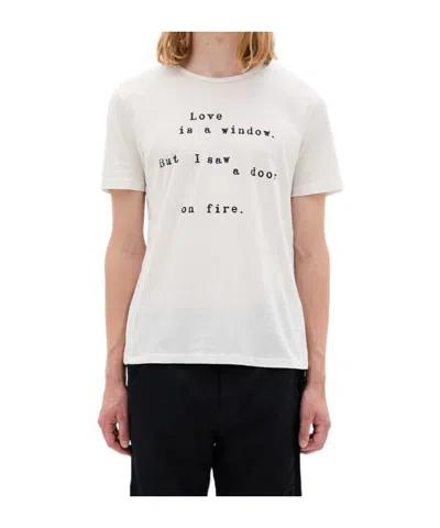 Ann Demeulemeester Baptist Love Is A Window T-shirt In White