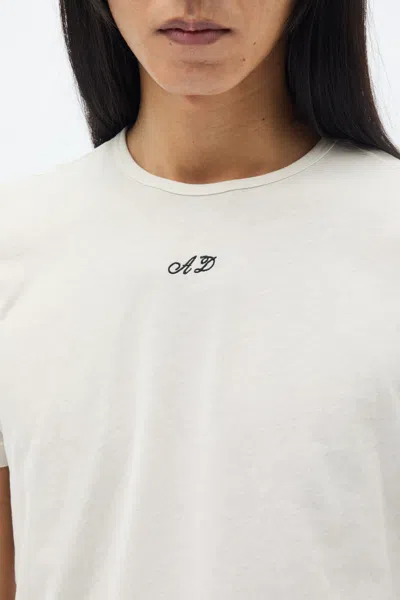 Ann Demeulemeester Baptist Monogram T-shirt In White