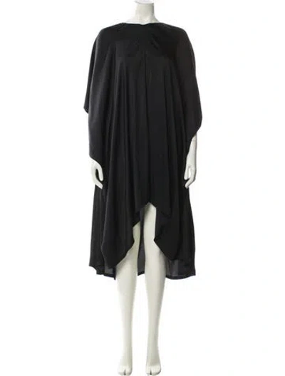 Pre-owned Ann Demeulemeester Bateau Neckline Knee-length Dress In Black