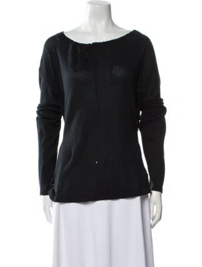 Pre-owned Ann Demeulemeester Bateau Neckline Sweater In Black